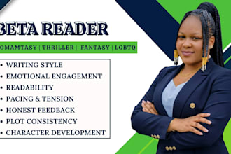 be romantasy beta reader, beta read thriller science fiction lgbtq fiction story