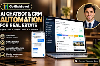 setup gohighlevel ai chatbot CRM automation system for real estate business