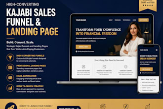 build kajabi sales funnel and landing page design