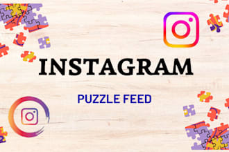 design standard instagram puzzle feed carousel post or story