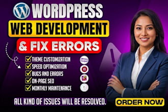 fix wordpress error fix wordpress issues bug fix website maintenance, bug fix