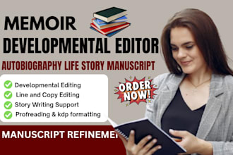 memoir autobiography life story manuscript developmental edit first time author