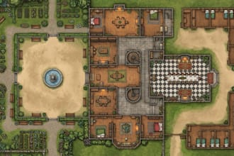 dnd battle map, rpg campaign map, custom fantasy map illustration, tabletop map