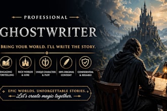 help ghostwrite your fiction novel