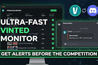 develop a custom vinted bot for discord and web automation