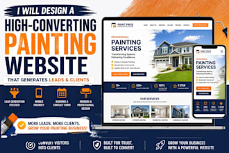 design a high converting painting website that generates leads and clients