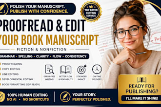 proofread, edit, format kindle book manuscript amazon kdp book editing