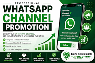 whatsapp promotion, promote your whatsapp channel to 800k real and active users