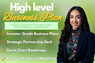 write an investor ready business plan for startups and sba loan approval