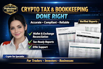 do crypto tax accounting bookkeeping and efile tax reports