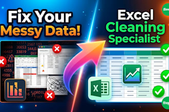 do excel and CSV data cleaning, formatting, and fixing