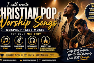 create christian pop worship songs, gospel praise music for your ministry