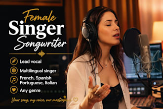 sing french spanish portuguese italian song female vocalist songwriter any genre