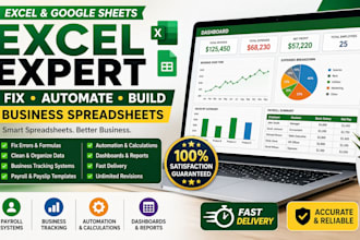 fix excel spreadsheet, automate business sheets, payroll and payslip system