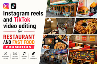 do restaurant and fast food video editing for instagram and tiktok promotion