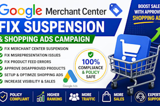 fix google merchant center suspension and shopping ads campaign