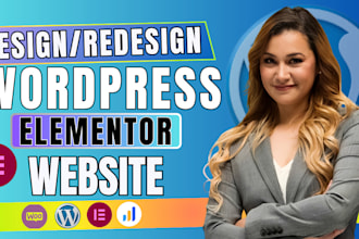 design or redesign worpress business website elementor website development divi
