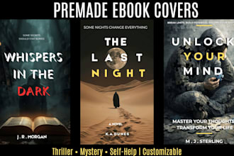 custom ebook front cover design for KDP in 24 hours
