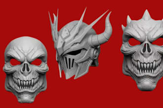 wearable 3d masks oni masks anime cosplay mask models stl 3d mask 3d helmet