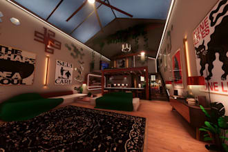 create interactive vrchat world, vr world, metaverse world, vrc world, unity