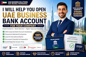help you get uae company bank account approved for foreigners, cooperation