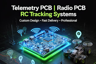 develop telemetry pcb, radio pcb and rc vehicle tracking systems