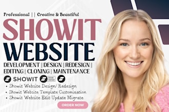 build showit website redesign showit website template design showit blog website