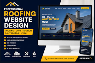 build roofing website, construction website, contractor website, hvac website