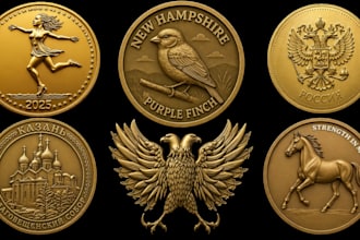 do 3d bas relief 3d coin model cnc design 3d engraving model for 3d printing