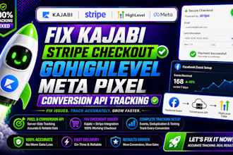 fix kajabi stripe checkout gohighlevel meta pixel conversion API tracking