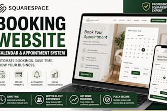 create squarespace booking website with calender and appointment system