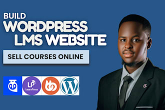 wordpress lms website design elearning website design online course website