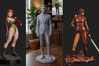 sculpt 3d action figure, character modeling for 3d printing