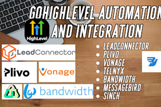 integrate gohighlevel sms messaging automation leadconnector plivo vonage telynx