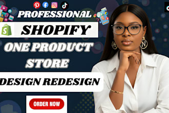 design a high converting shopify one product store