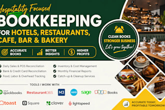 do bookkeeping for hotels restaurants cafés in quickbooks restaurant365
