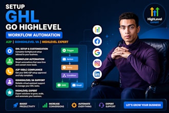 setup ghl go highlevel workflow automation a2p gohighlevel va highlevel expert