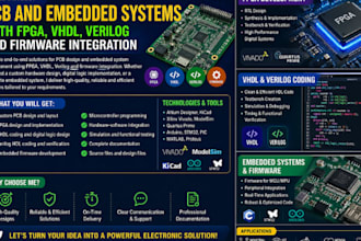 develop pcb and embedded system with fpga vhdl verilog and firmware integration
