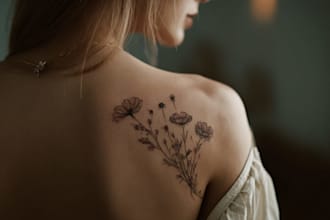 draw custom tattoo design realistic, full sleeve tattoo