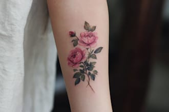 be your watercolor tattoo artist and designer