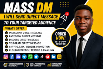 do discord mass dm instagram mass dm telegram mass dm targeted outreach