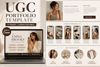 design canva ugc portfolio canva media kit brandkit editable ugc portfolio