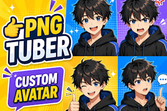 create custom pngtuber avatar with expressions for twitch vtuber streaming