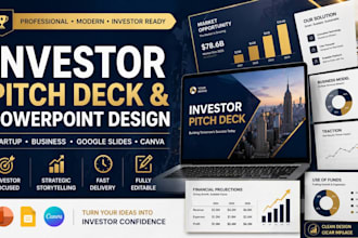 design investor pitch deck startup powerpoint presentation