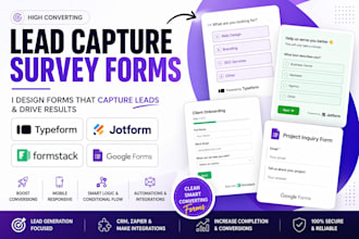 design lead capture survey forms with typeform jotform formstack google forms