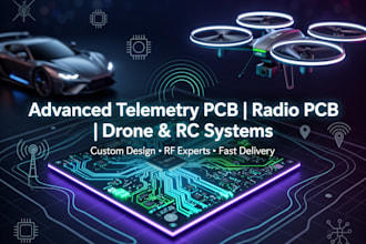 advanced telemetry pcb and radio pcb design for rc vehicle and drone systems