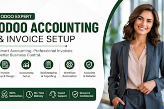 setup odoo invoice template design odoo accounting  bookkeeping quickbooks zoho