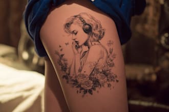 create dark art, gothic or realistic tattoo design