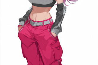draw oc or fanart in anime style