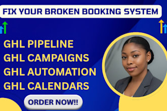 setup gohighlevel pipeline, campaigns, automation ghl calendars booking system